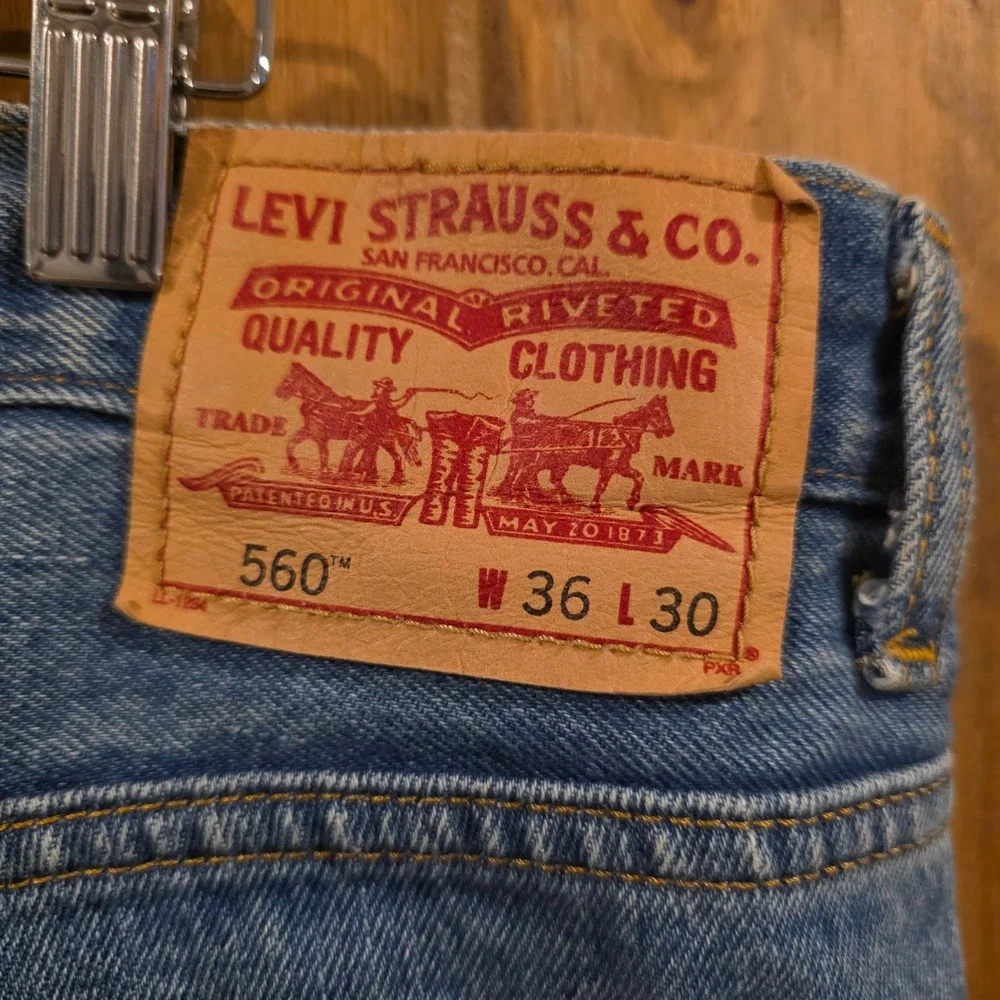 Levi's 560 Comfort Fit Jeans Mens‎ 36x30 Blue Excellent Relaxed Tapered Denim